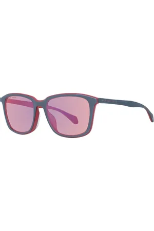 HUGO BOSS Homme, Accessoires, Bleu, Taille: ONE Size Lunettes de Soleil Carrées Multicolores Verres Miroir