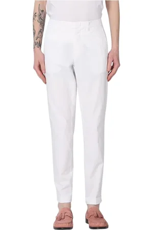 FAY Homme, Pantalons, Blanc, Taille: W34 Pantalon chinos bleu décontracté
