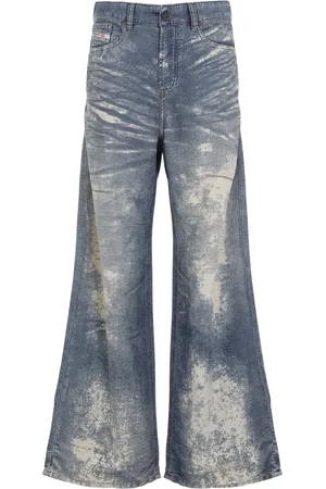 Diesel Femme, Jeans, Bleu, Taille: W28 Wide Jeans