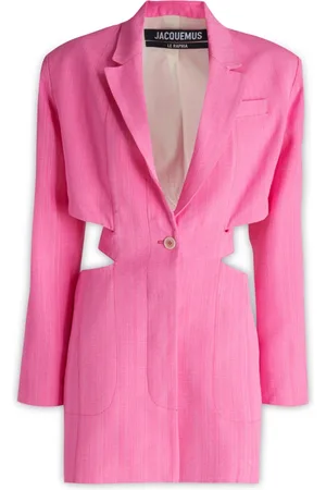 Jacquemus Femme, Robes, Rose, Taille: 34 FR Robe Tailleur Bari Découpée à Bouton Unique