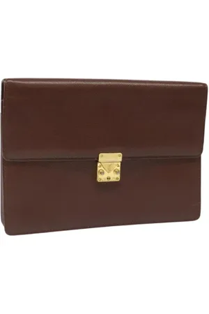 Saint Laurent Femme, Pre-owned, Brun, Taille: ONE Size Pre-owned Cuir pochettes-minaudieres