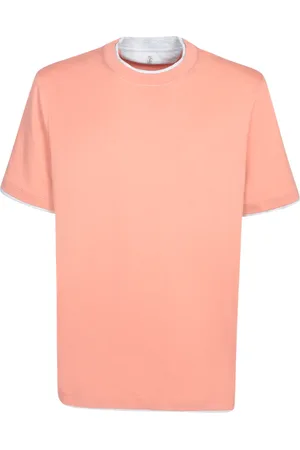 Brunello Cucinelli Homme, Tops, Rose, Taille: M T-shirt rose col rond