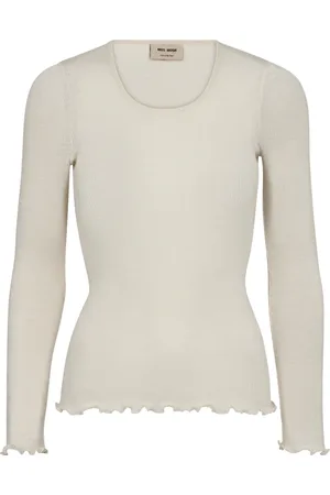Mos Mosh Femme, Tops, , Taille: 40/42 FR Haut de tee-shirt sans couture avec design côtelé