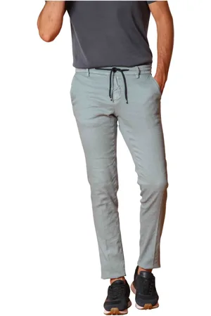 Masons Homme, Pantalons, Bleu, Taille: M Pantalon Jogger Slim Fit en Lin et Coton