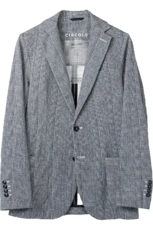 Circolo Homme, Vestes, Gris, Taille: 3XL Blazer à Carreaux Prince de Galles