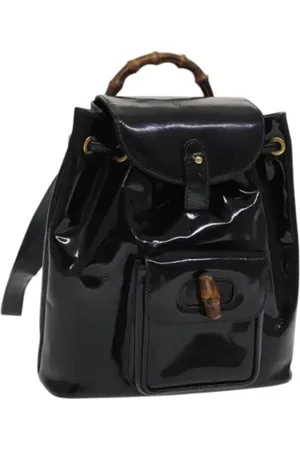 Gucci Femme, Pre-owned, Noir, Taille: ONE Size Pre-owned Cuir sacs-dos