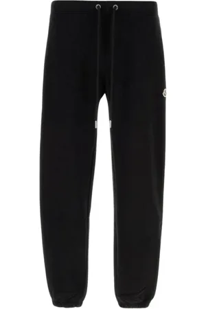 Moncler Homme, Pantalons, Noir, Taille: 38 FR Pantalon en Molleton de Luxe Décontracté