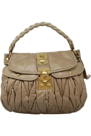 Miu Miu Femme, Pre-owned, , Taille: ONE Size Pre-owned Cuir sacs-main