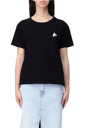 Zadig & Voltaire Femme, Tops, Noir, Taille: 40 FR T-shirt Coeur Brodé