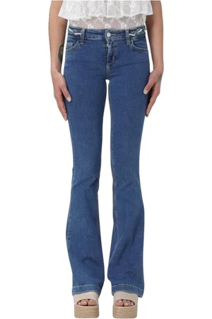 Liu Jo Femme, Jeans, Bleu, Taille: W32 Jean évasé avec ceinture perlée