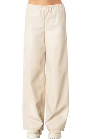 Isabelle Blanche Femme, Pantalons, , Taille: 40 FR Pantalon Relax Ecopelle