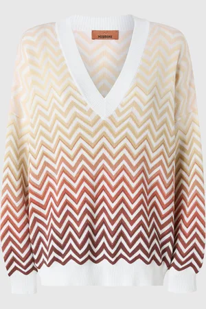 Missoni Pull oversize dégradé à chevrons avec col en V