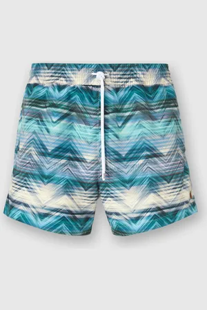 Missoni Short de bain avec imprimé dégradé macro zig zag