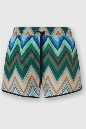 Missoni Short de bain avec imprimé macro zigzag