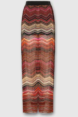 Missoni Pantalon en lamé à chevrons palazzo avec paillettes