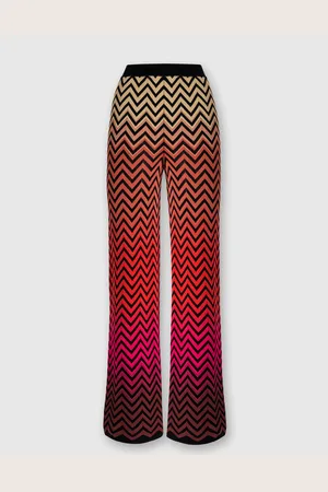Missoni Pantalon droit à motif chevron dégradé