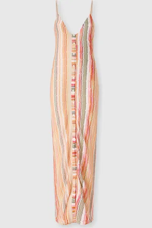 Missoni Robe sans manches avec frette en lamé zigzag et patte de boutonnage centrale