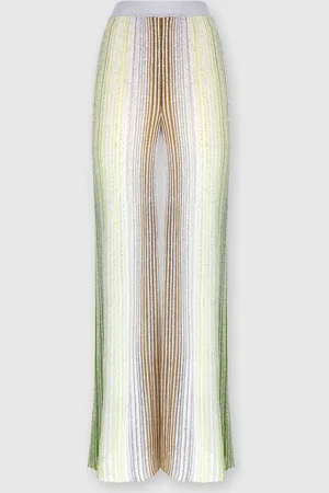 Missoni Pantalon palazzo à rayures partielles avec paillettes