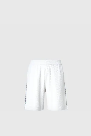 Missoni Short en éponge de coton zig zag avec passepoil contrasté