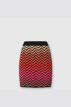 Missoni Minijupe dégradée en coton et viscose à chevrons