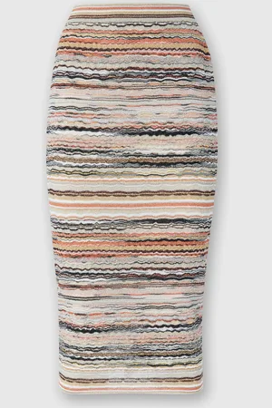 Missoni Jupe midi en viscose lamée embossée à motif vague