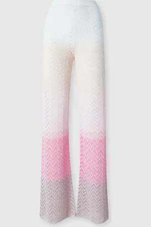 Missoni Pantalon droit en viscose dégradée à chevrons