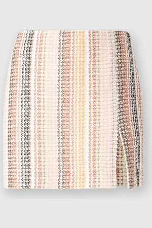 Missoni Mini-jupe en coton mélangé à motif caperdoni avec fente