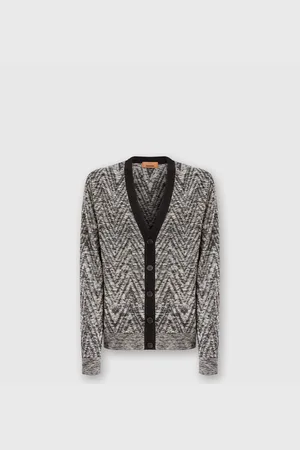 Missoni Cardigan en laine à motif flammé