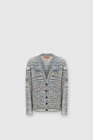 Missoni Cardigan en cachemire et laine à motif flammé