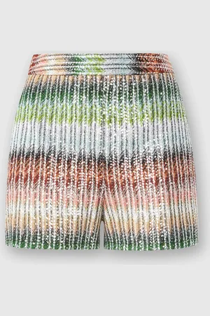 Missoni Short en maille zig zag dégradé avec paillettes