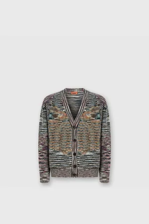 Missoni Cardigan en laine point de fourrure