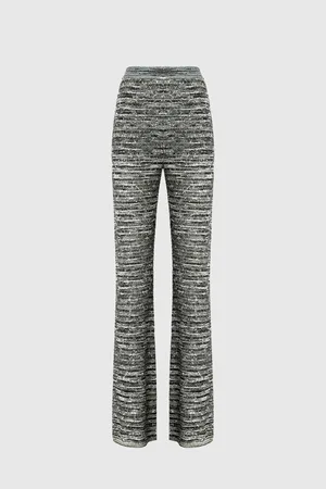 Missoni Pantalon évasé en maille flammée à sequins