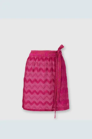 Missoni Minijupe cache-cœur en viscose lamé zigzag