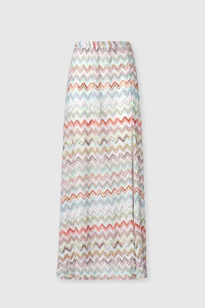 Missoni Jupe longue couvrante avec lamé 3D zig zag et fente