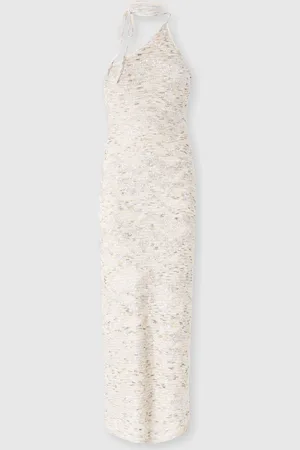 Missoni Robe longue asymétrique en maille flammée à sequins