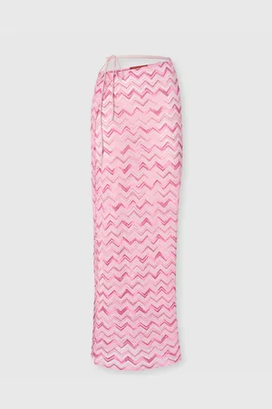 Missoni Jupe longue en tulle de viscose mélangée avec zigzag flammé