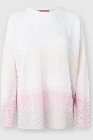 Missoni Pull oversize à col rond en viscose dégradée à chevrons