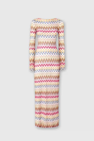Missoni Robe longue en dentelle de viscose lamée avec dos nu