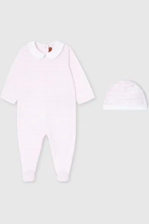 Missoni Ensemble barboteuse et bonnet pour nouveau-né en 100 % coton avec motif zigzag