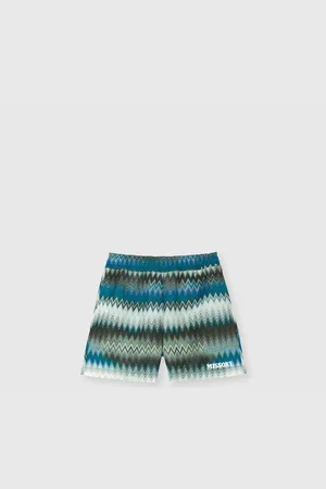 Missoni Maillot de bain avec imprimé zigzag et logo brodé