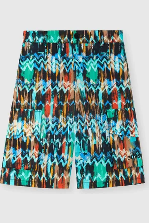 Missoni Shorts en 100 % coton avec imprimé zig-zag peint et poches latérales.