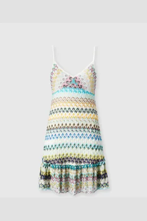 Missoni Robe courte sans manches avec jupe à volants en dentelle