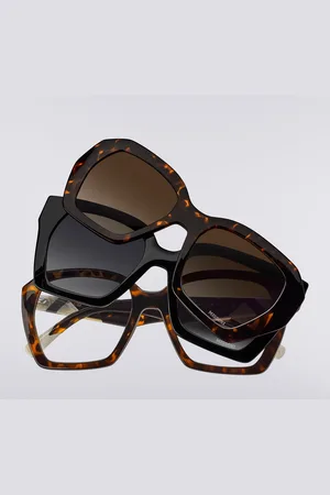 Missoni Lunettes de soleil à double clip en acétate