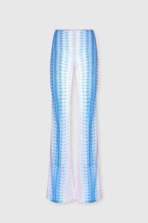Missoni Pantalon à taille basse en dentelle dégradée