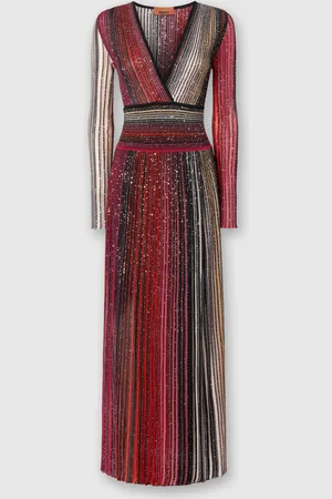 Missoni Robe longue plissée avec paillettes