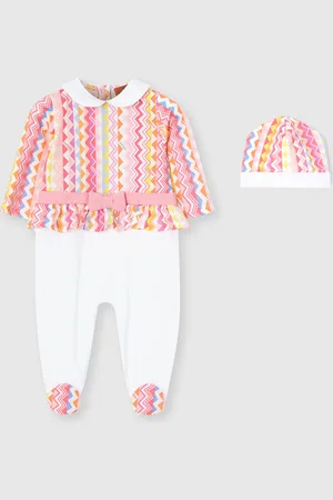 Missoni Ensemble combinaison et bonnet pour nouveau-né avec imprimé zig-zag et logo