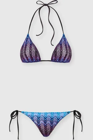 Missoni Bikini à chevrons en viscose et lamé