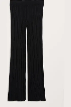 Monki Regular waist rib knit trousers