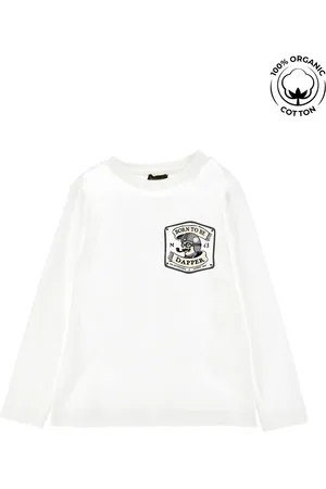 MONNALISA T-shirt en coton bio imprimé dapper