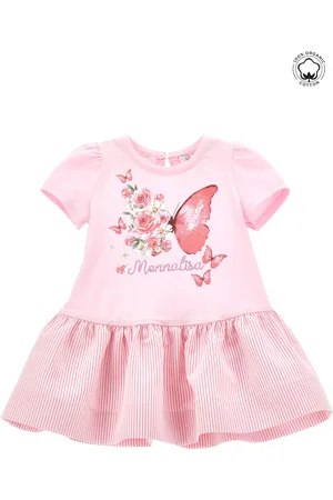 MONNALISA Robe taille basse en coton bio